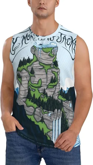 My Music Morning Jacket Men's Quick Dry Workout Tank Tops Sleeveless Moisture Wicking Muscle T-Shirts Breathable Vest