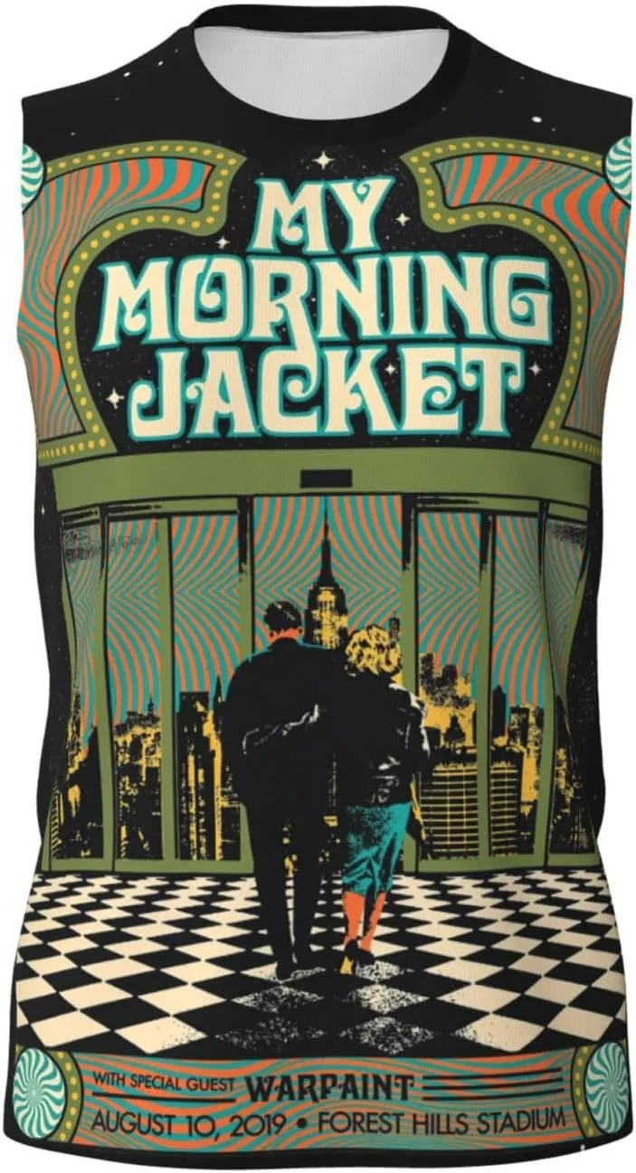 My Music Morning Jacket Men's Quick Dry Workout Tank Tops Sleeveless Moisture Wicking Muscle T-Shirts Breathable Vest