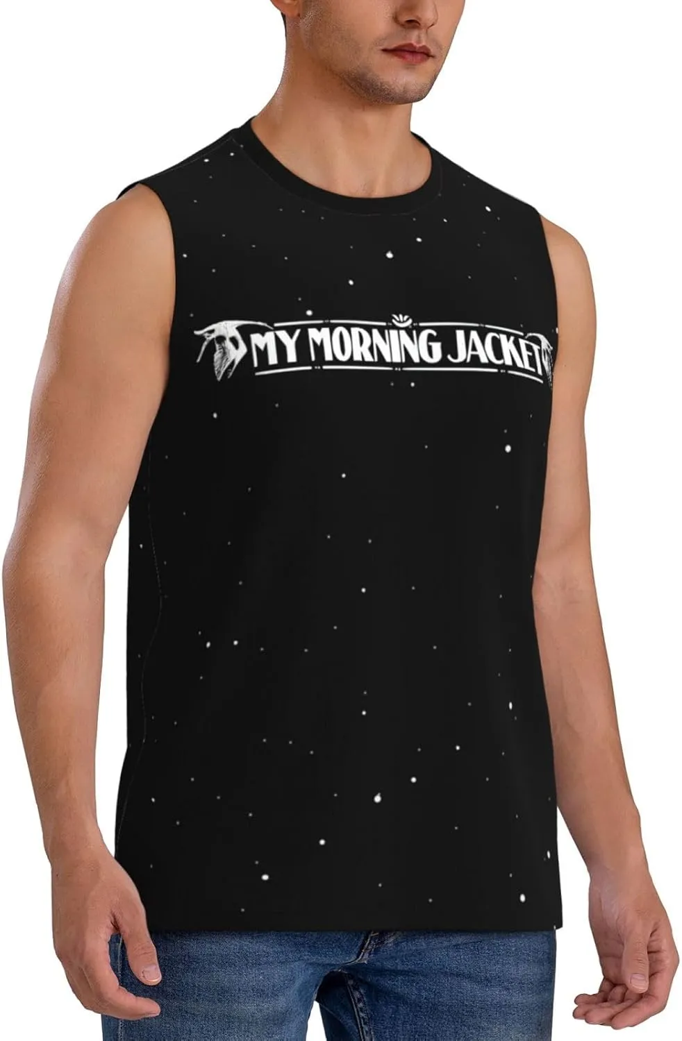 My Music Morning Jacket Men's Quick Dry Workout Tank Tops Sleeveless Moisture Wicking Muscle T-Shirts Breathable Vest