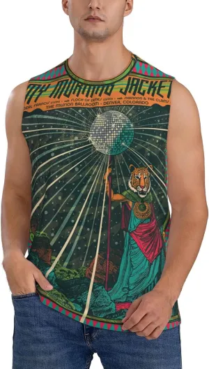 My Music Morning Jacket Men's Quick Dry Workout Tank Tops Sleeveless Moisture Wicking Muscle T-Shirts Breathable Vest