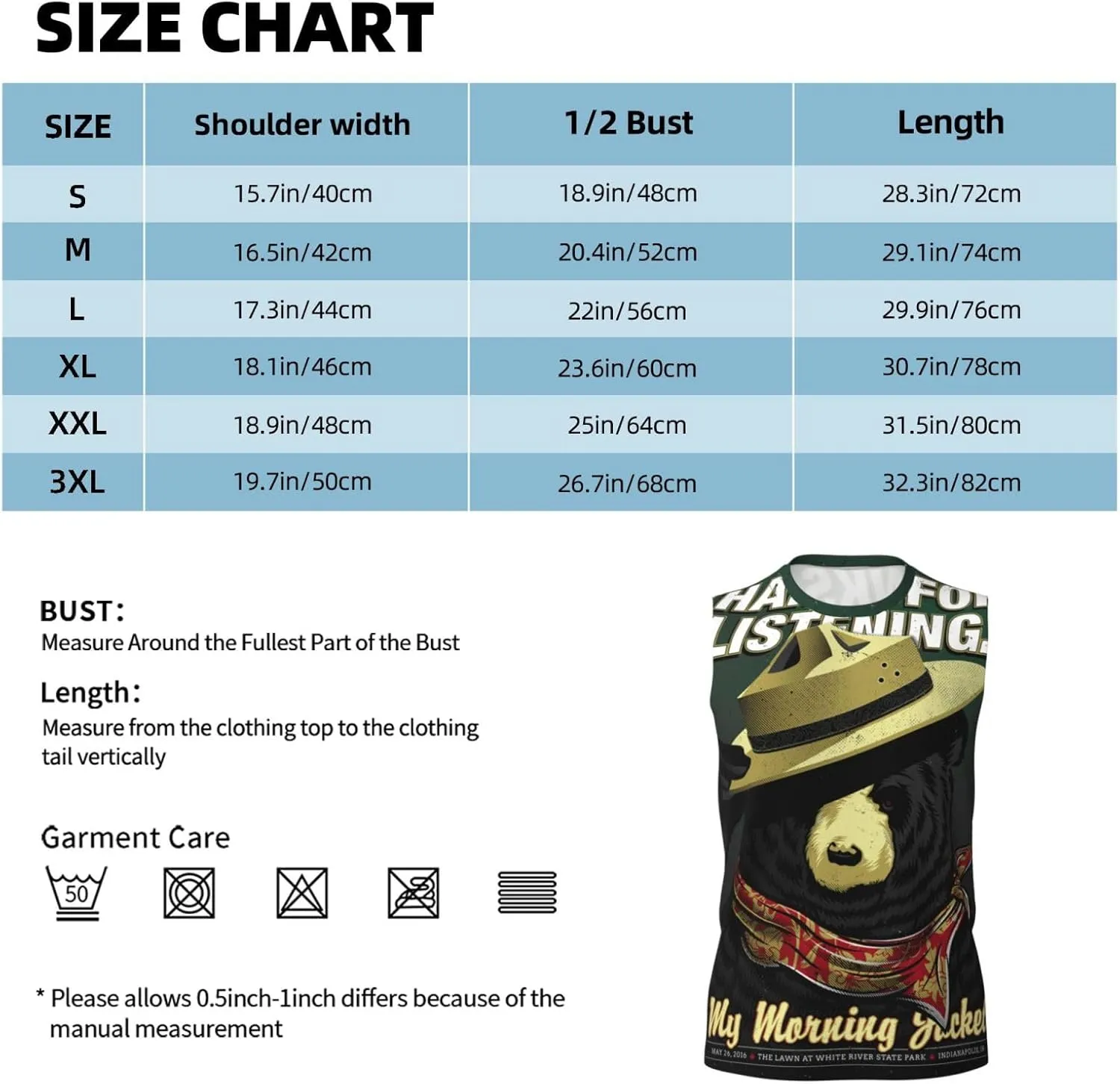 My Music Morning Jacket Men's Quick Dry Workout Tank Tops Sleeveless Moisture Wicking Muscle T-Shirts Breathable Vest