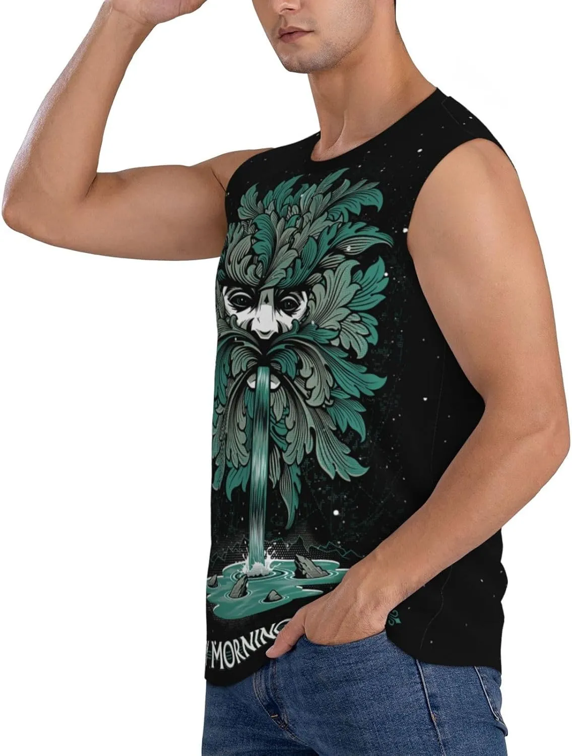 My Music Morning Jacket Men's Quick Dry Workout Tank Tops Sleeveless Moisture Wicking Muscle T-Shirts Breathable Vest