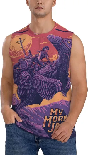 My Music Morning Jacket Men's Quick Dry Workout Tank Tops Sleeveless Moisture Wicking Muscle T-Shirts Breathable Vest