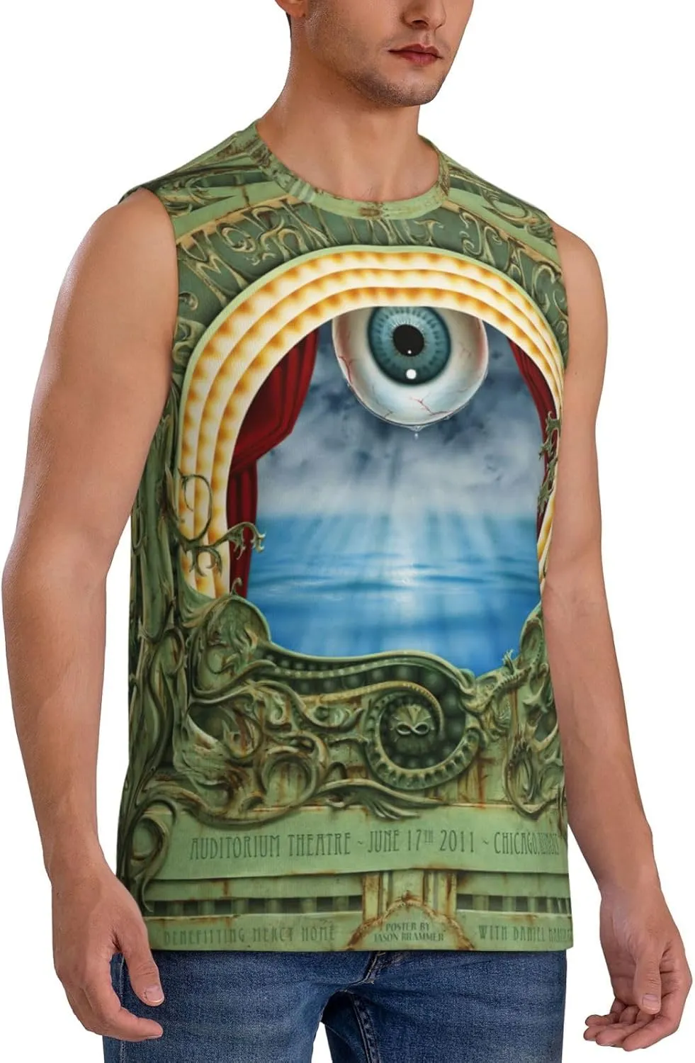 My Music Morning Jacket Men's Quick Dry Workout Tank Tops Sleeveless Moisture Wicking Muscle T-Shirts Breathable Vest