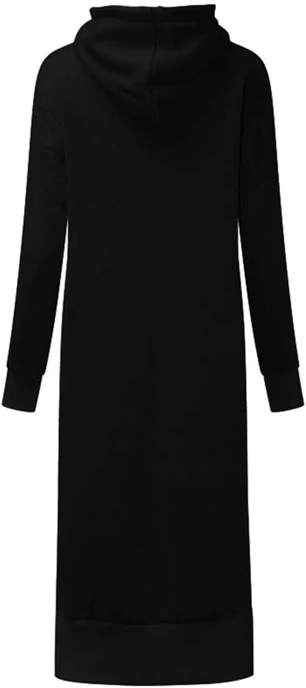 Oversized Hoodie Dress for Women Oversized Casual Hooded Pullover Long Sleeve Drawstring Hoodies Dress Pockets