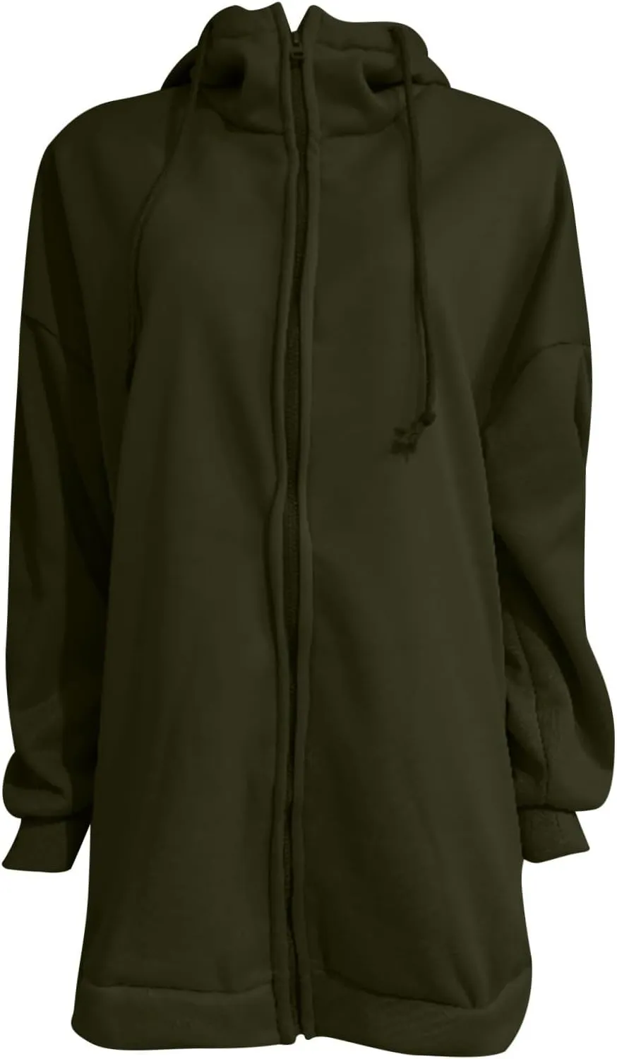 Oversized Zip Up Hoodies for Women Plus Size Long Sleeve Hooded Sweatshirt Casual Fall Long Fleece Jacket with Pockets