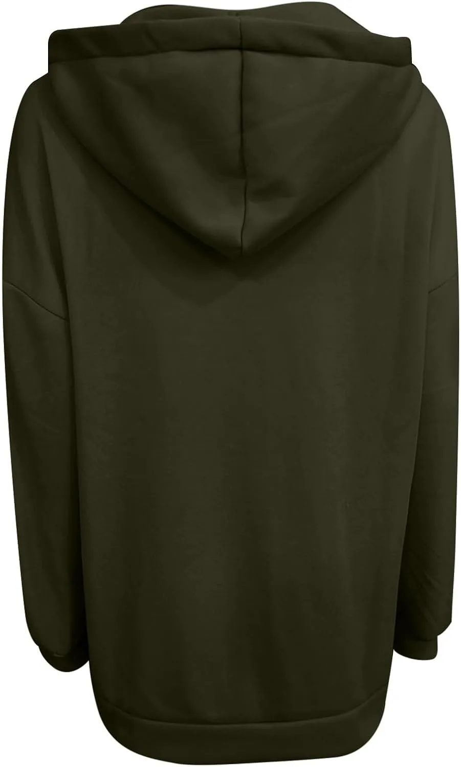 Oversized Zip Up Hoodies for Women Plus Size Long Sleeve Hooded Sweatshirt Casual Fall Long Fleece Jacket with Pockets