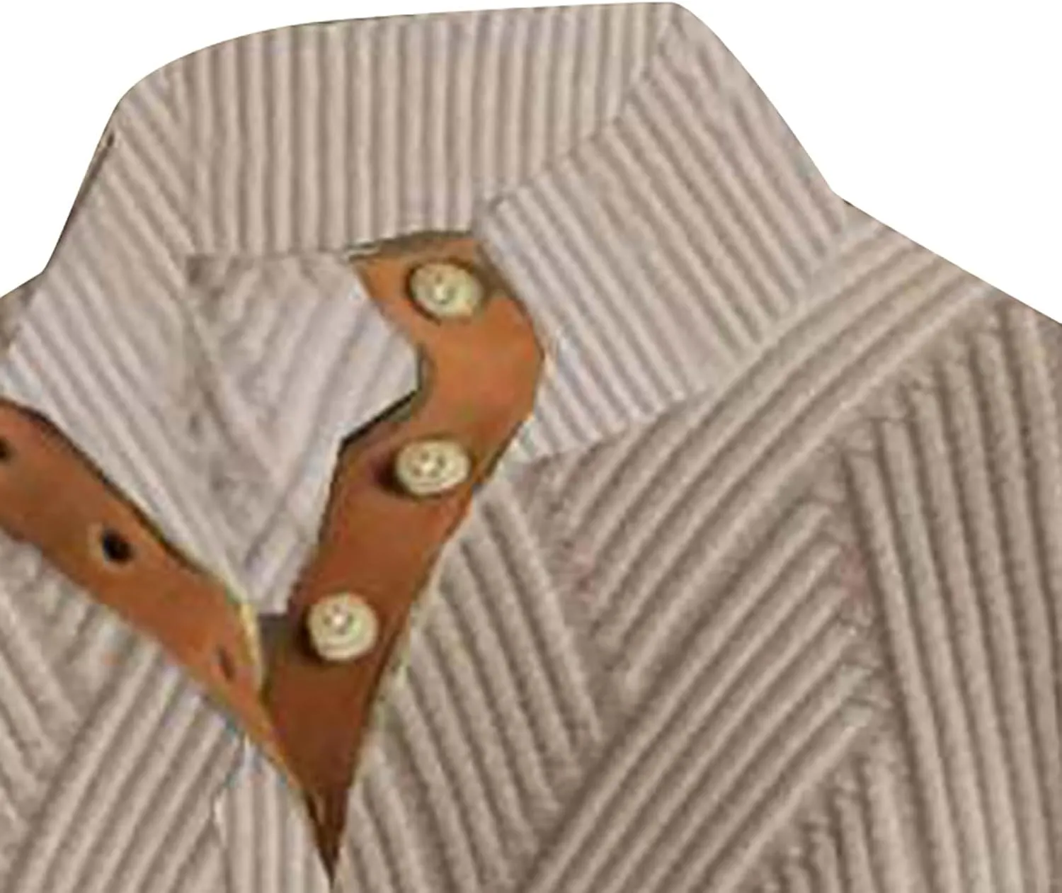 Polo Pullover Corduroy Collar Button Sweatshirt 1/4 Top Button Long Sleeve Jacket Outdoor Fashion Sweater Warm