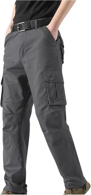 Quick Dry Lightweight Hiking Cargo Work Pants for Men Relaxed Fit Tactical Cargo Work Pants with Multi Pocket