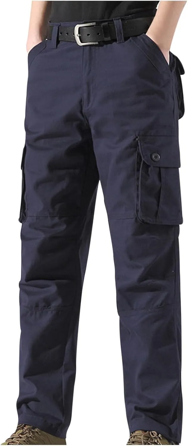 Quick Dry Lightweight Hiking Cargo Work Pants for Men Relaxed Fit Tactical Cargo Work Pants with Multi Pocket
