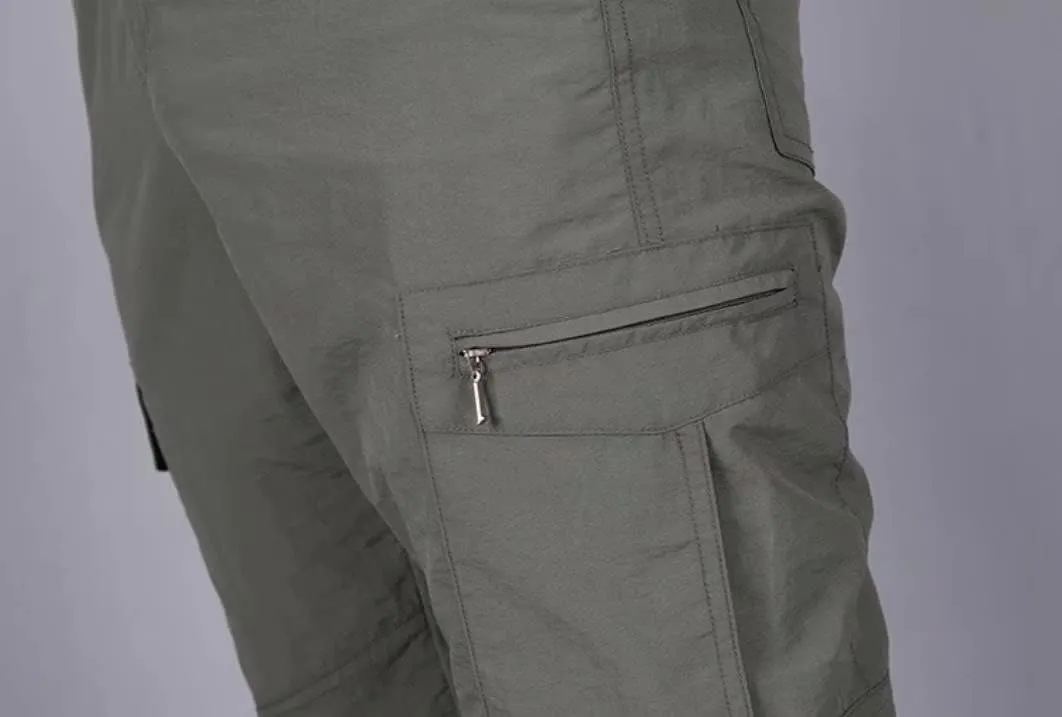 Rivccku Casual Tactical Pants for Men Outdoor Cargo Trouser Multi Pockets Combat Work Pants