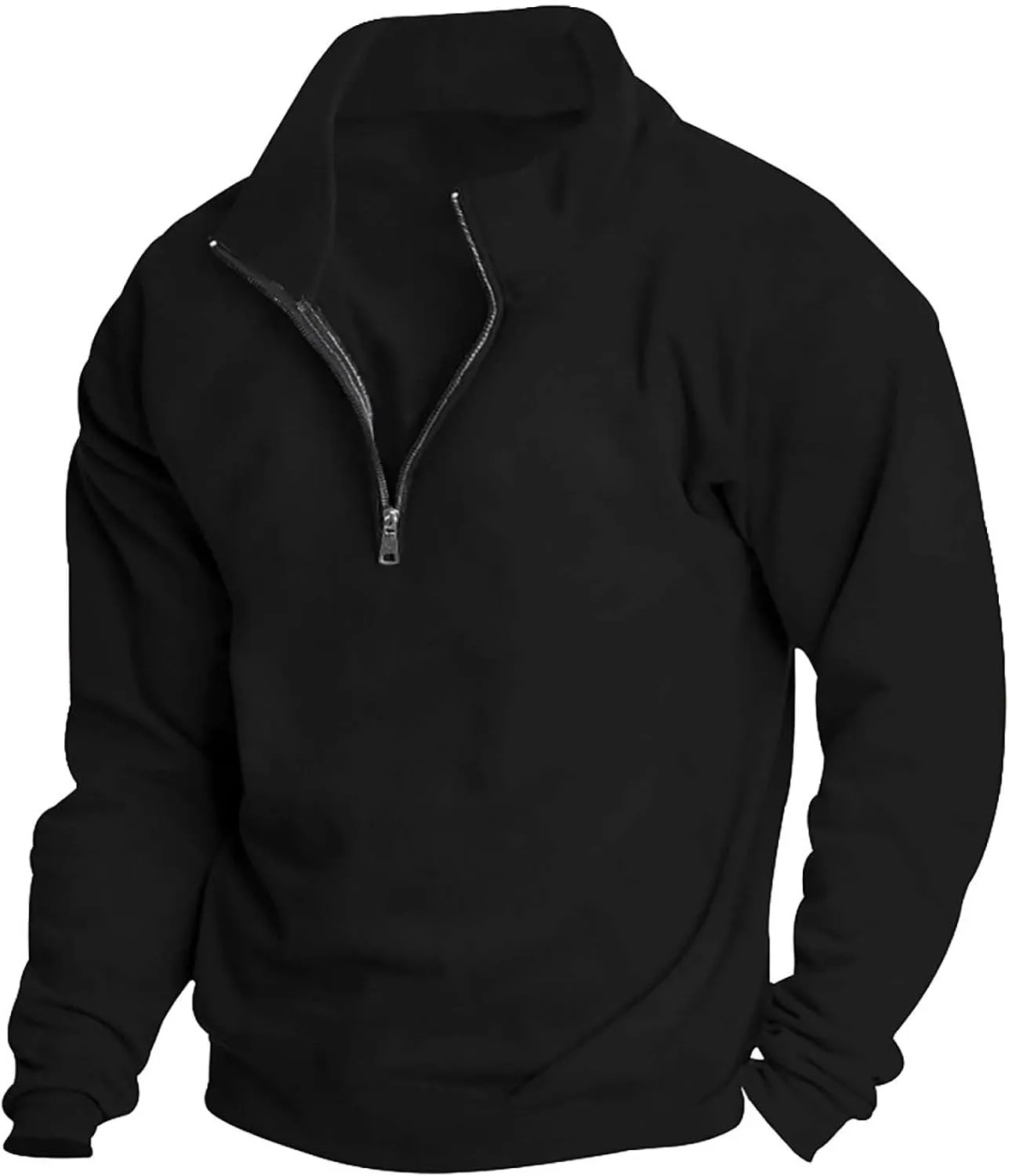 RTTUIOP 1/4 Zip Pullover Mens Western Sweaters Outdoor Long Sleeve Retro Plus Size Henley Loose Fit Solid Pullover