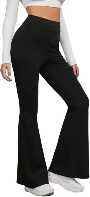 sdbrld Yoga Pants With Pockets For Women High Waist Flare Leggings Workout Crossover Bell Bottom Lounge Leggings for Women