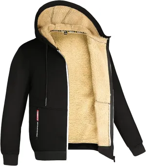 Solid Pocket Zipper Fly Men's Cotton Fleece Jacket Vintage Print Christmas Jackets Sherpa Quilted Lined Shirt