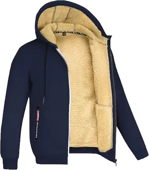 Solid Pocket Zipper Fly Men's Cotton Fleece Jacket Vintage Print Christmas Jackets Sherpa Quilted Lined Shirt
