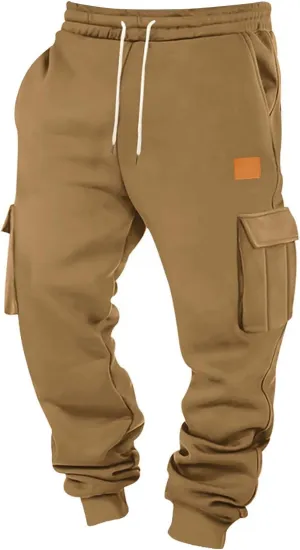 Sports Pants for Men Athletic Lightweight Hiking Camping Drawstring Tapered Running Breathable Joggers