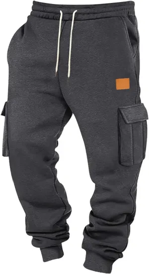 Sports Pants for Men Athletic Lightweight Hiking Camping Drawstring Tapered Running Breathable Joggers