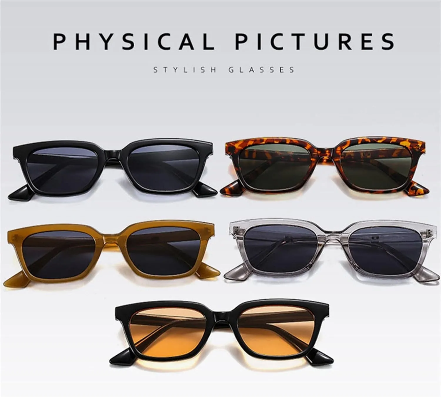 Square Frame Men's Vacation Sunglasses Commuter Sports Women's Driving Sun Glasses