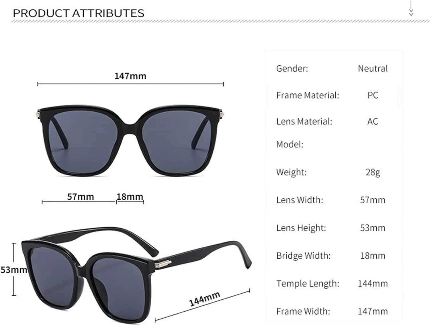 Square Frame Men's Vacation Sunglasses Commuter Sports Women's Driving Sun Glasses