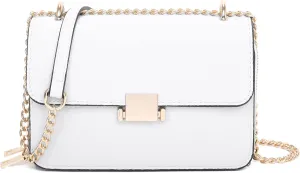 Square Shoulder Bags for Women Chain Strap Crossbody Bag Medium Leather Evening Bag for Women Satchel Handbags