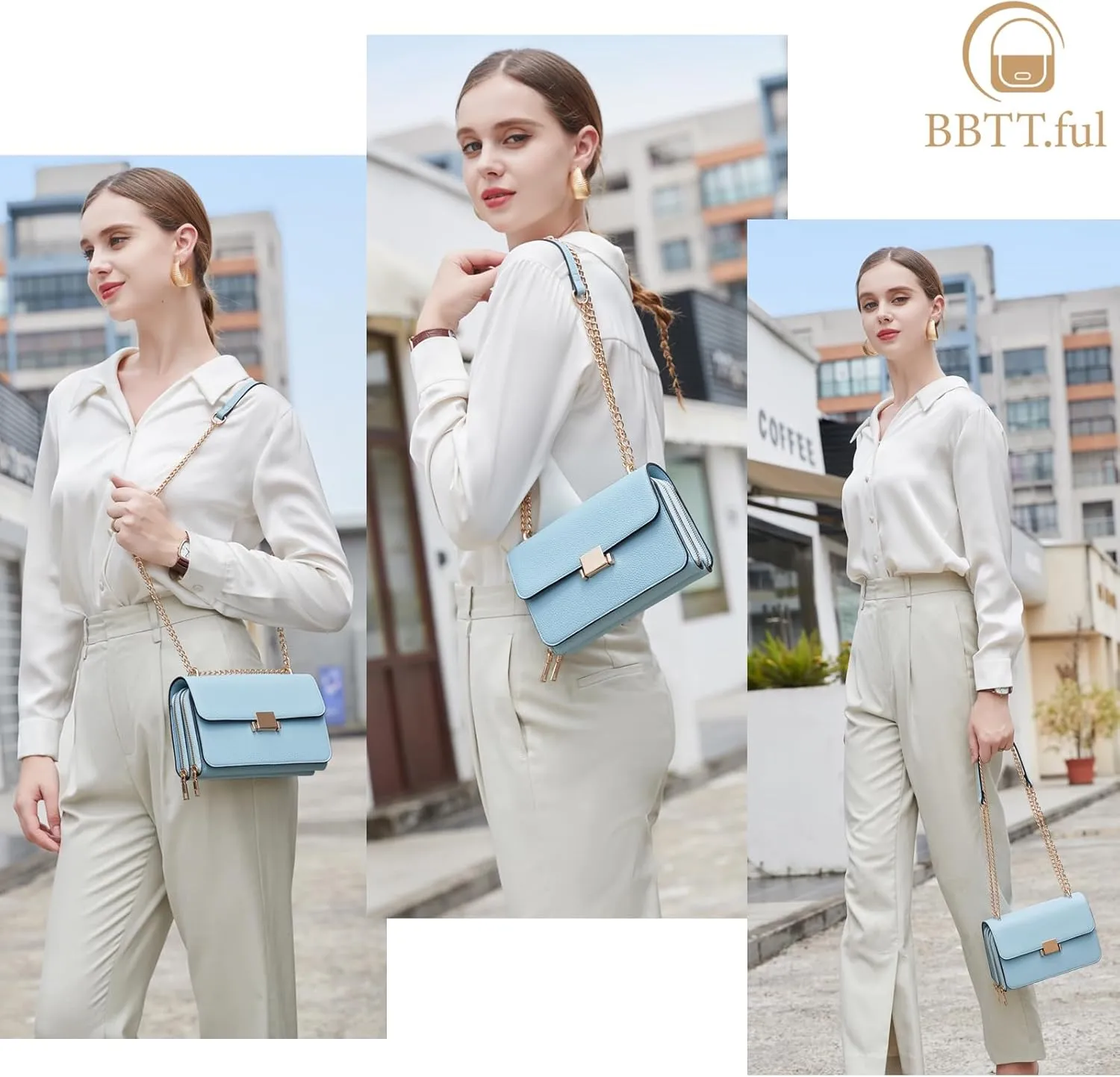 Square Shoulder Bags for Women Chain Strap Crossbody Bag Medium Leather Evening Bag for Women Satchel Handbags