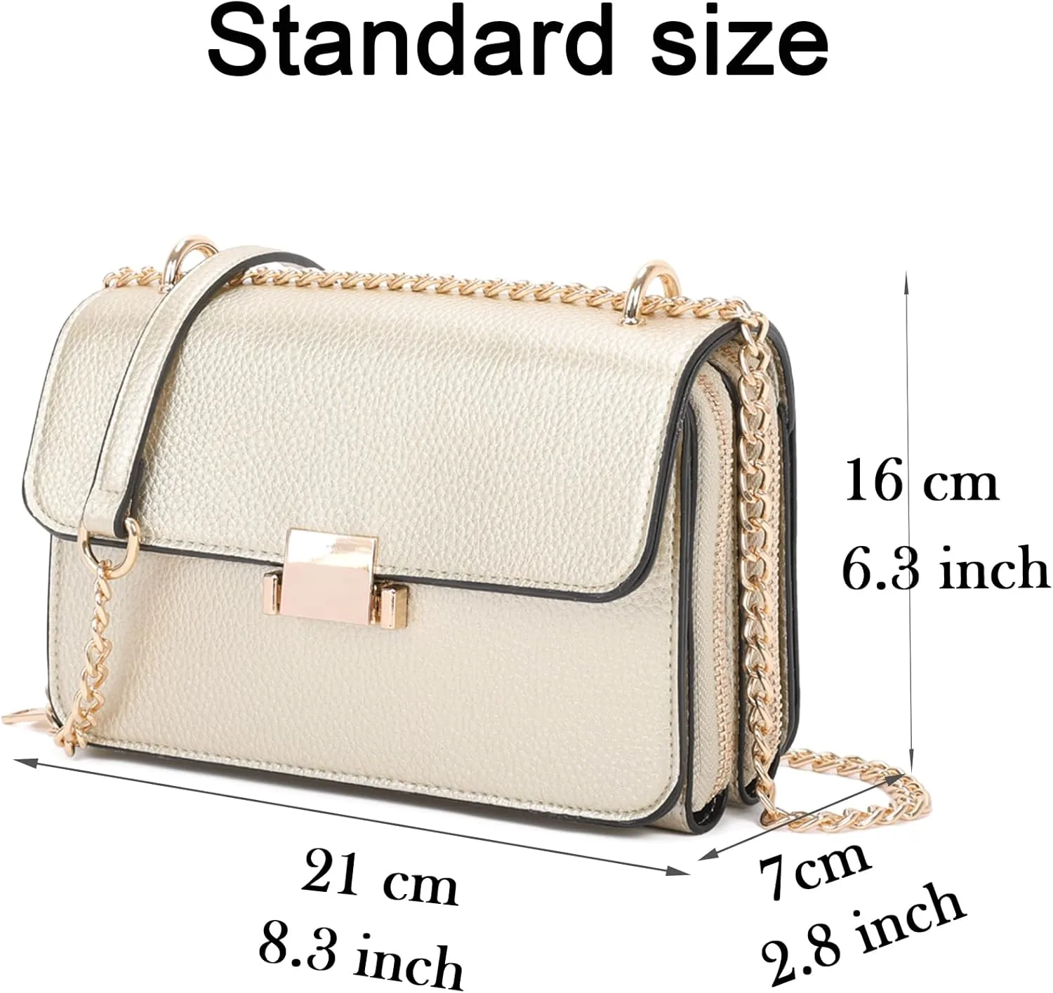 Square Shoulder Bags for Women Chain Strap Crossbody Bag Medium Leather Evening Bag for Women Satchel Handbags