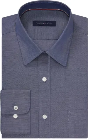 Tommy Hilfiger Men's Dress Shirt Regular Fit Non Iron Solid