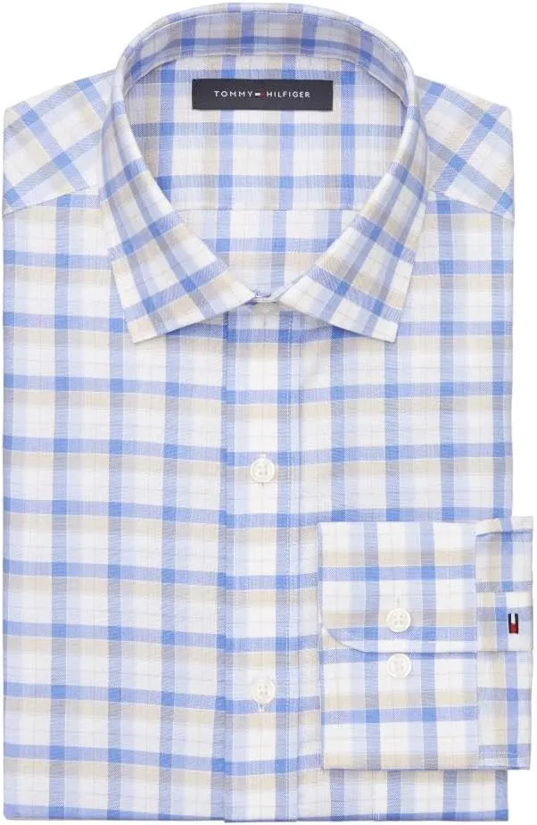 Tommy Hilfiger Men's Dress Shirt Regular Fit Oxford