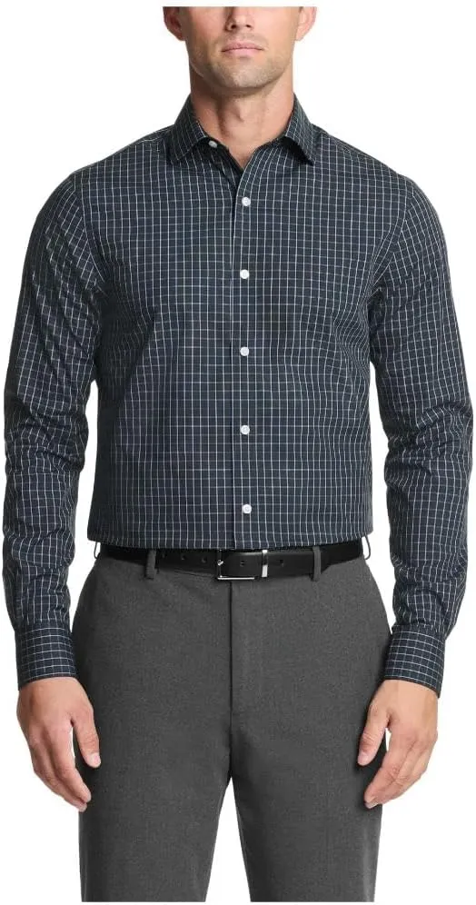 Tommy Hilfiger Men's Dress Shirt Regular Fit Stretch Twill
