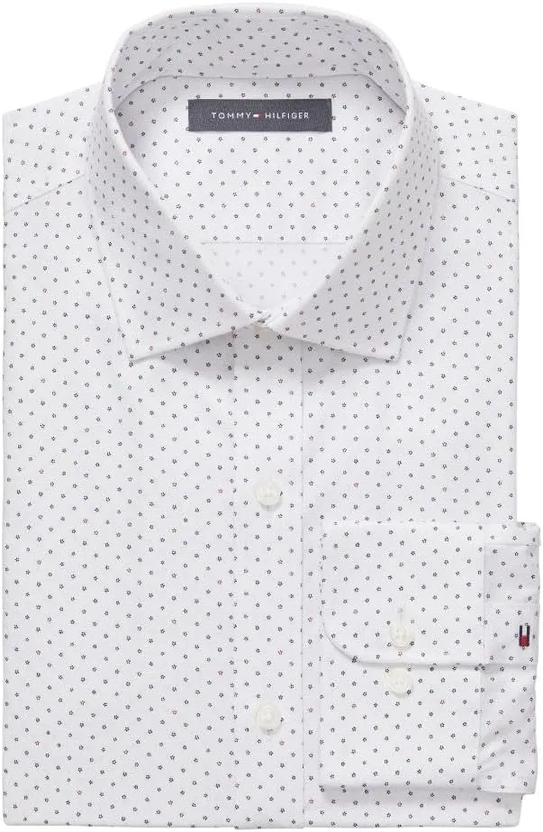 Tommy Hilfiger Men's Dress Shirt Regular Fit Twill