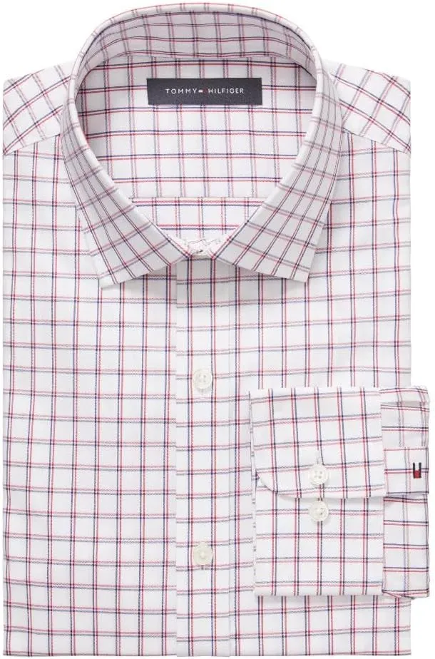 Tommy Hilfiger Men's Dress Shirt Regular Fit Twill