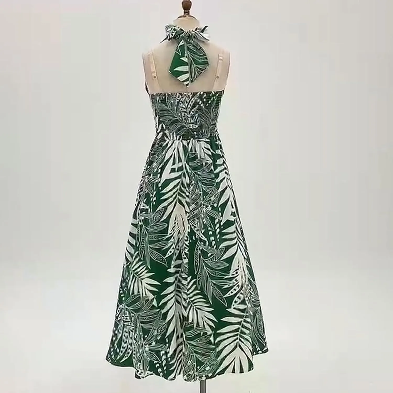 Tropical Print Hawaii Maxi Skirts for Women Summer Drawstring High Waisted Boho Tiered Swing Pleated Flowy Skirt