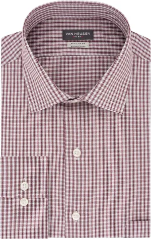 Van Heusen Men's Dress Shirt Regular Fit Flex Collar Check