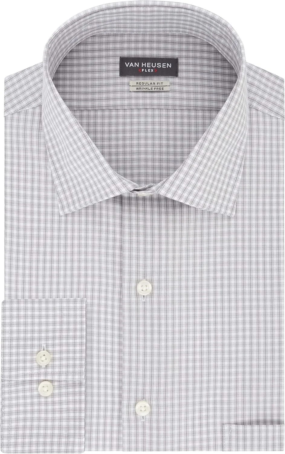 Van Heusen Men's Dress Shirt Regular Fit Flex Collar Check