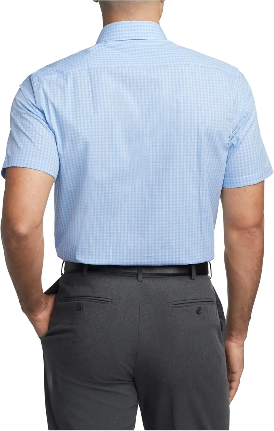 Van Heusen Men's Short Sleeve Dress Shirt Regular Fit Poplin Solid
