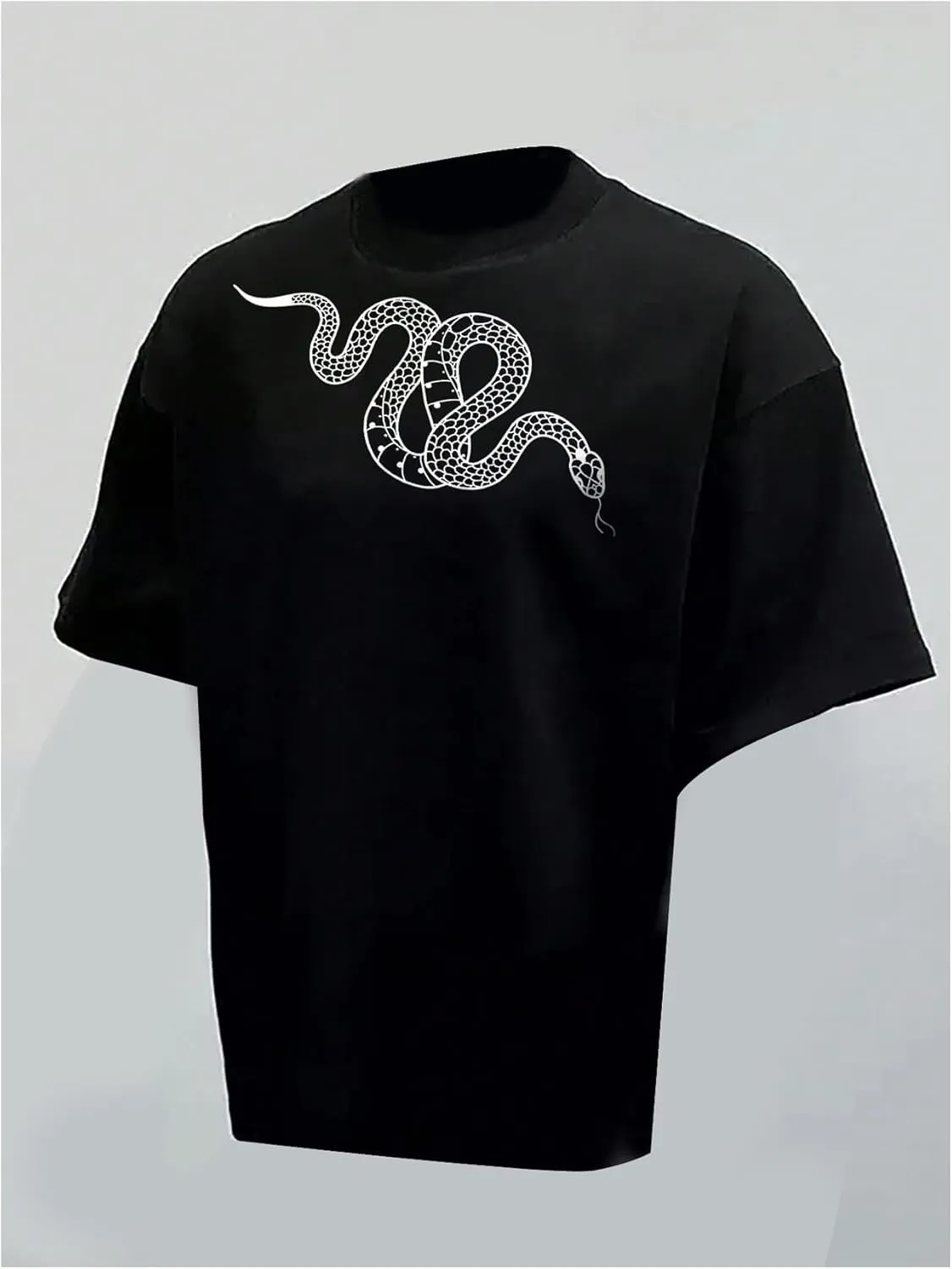 Verdusa Men's Oversized Graphic T Shirts Letter Slogan Drop Shoulder Short Sleeve Round Neck Tee