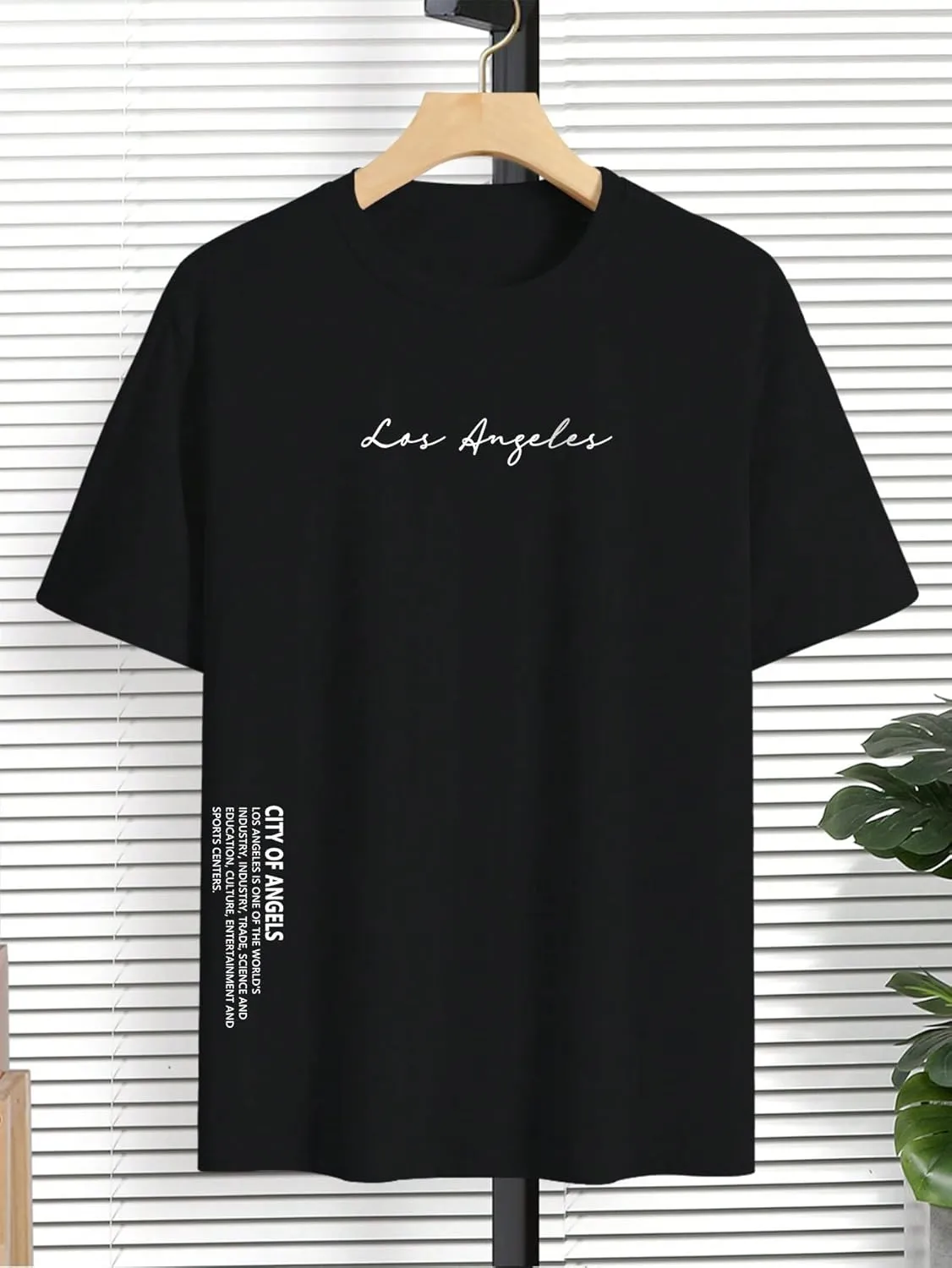 Verdusa Men's Oversized Graphic T Shirts Letter Slogan Drop Shoulder Short Sleeve Round Neck Tee