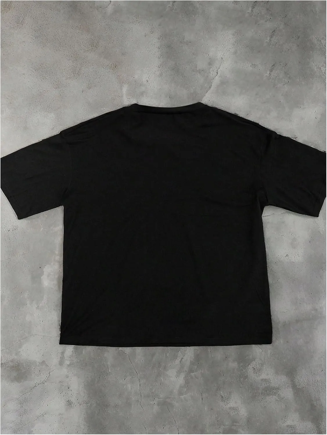 Verdusa Men's Oversized Graphic T Shirts Letter Slogan Drop Shoulder Short Sleeve Round Neck Tee
