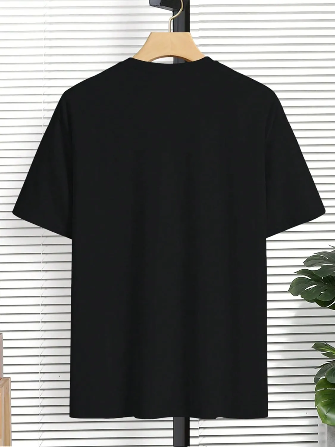 Verdusa Men's Oversized Graphic T Shirts Letter Slogan Drop Shoulder Short Sleeve Round Neck Tee