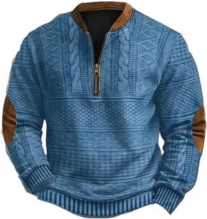 Vintage Knit Shirts For Men Men'S Retro Knit Sweater Mens Gift