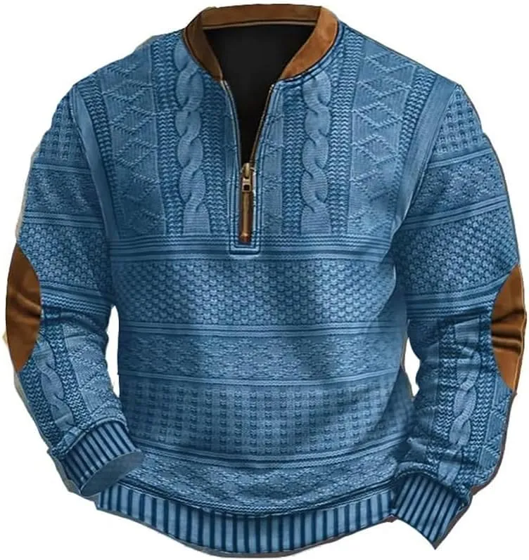 Vintage Knit Shirts For Men Men'S Retro Knit Sweater Mens Gift