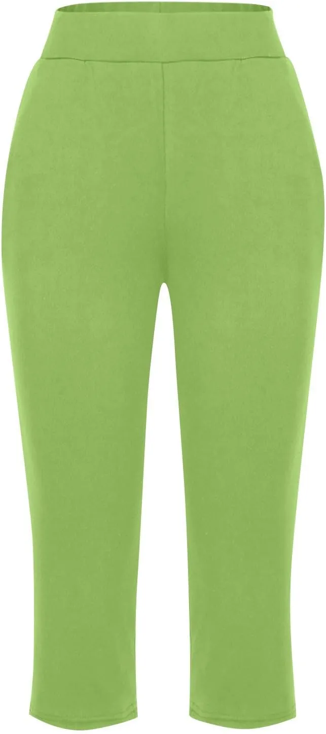 Wide Leg Yoga Pants for Women Casual Loose Soft Lounge Capris Cropped Pant Trousers High Waisted Athletic Sweatpants