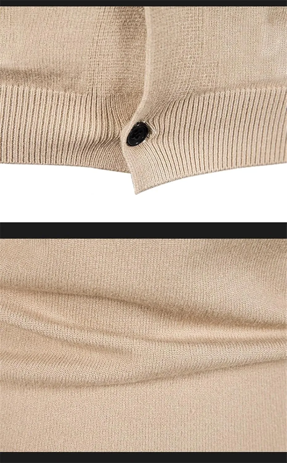 Winter Men's Knitted Button Cardigan Sweater V-Neck Elastic Slim Fit Warm Sweater Jacket