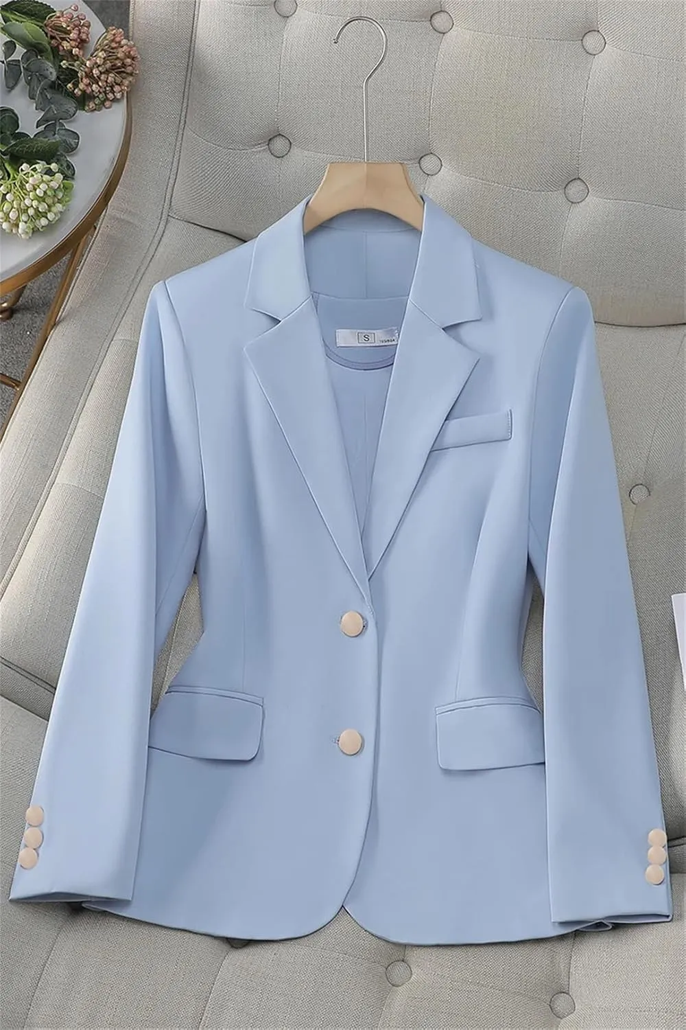 Women Blazer Jackets Outerwear Office Ladies Work Business Blazer Coat