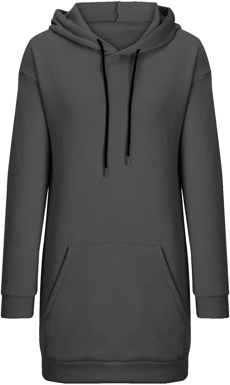 Women Hoodies Dress Hooded Sweatshirts Dress Casual Long Sleeve Tunic Dress Oversized Pullover Sweatshirt with Pocket