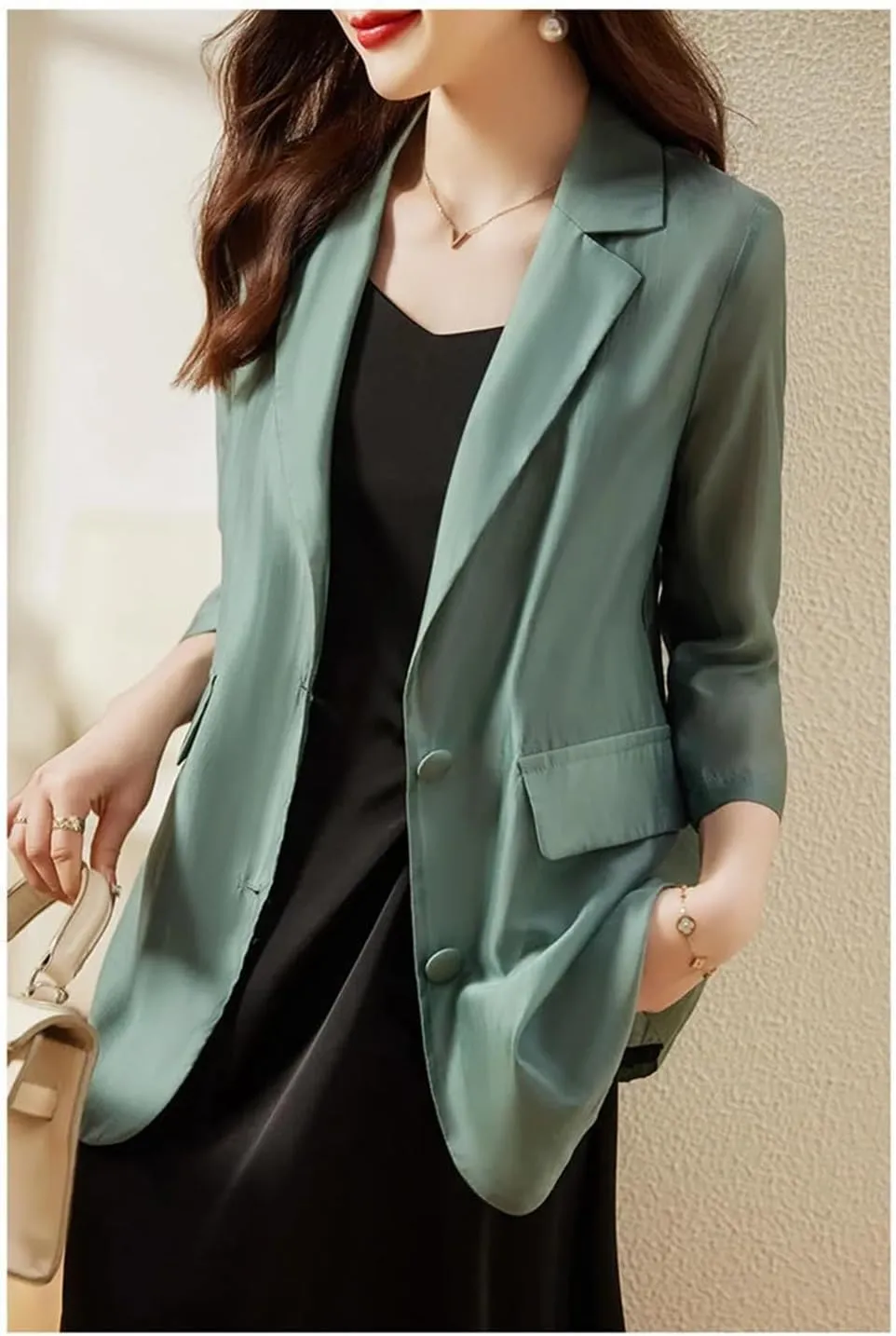 Women Oversized Thin Suit Coat Summer Sun Protection Small Blazer Jacket