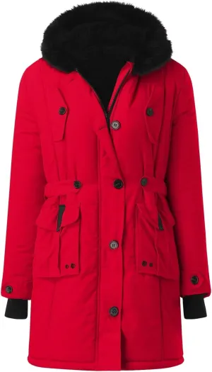 Women Plus Size Daily Winter Coat Lapel Long Sleeve Jacket Vintage Thicken Coat Jacket Warm Hooded Womens Vest Womens Coat