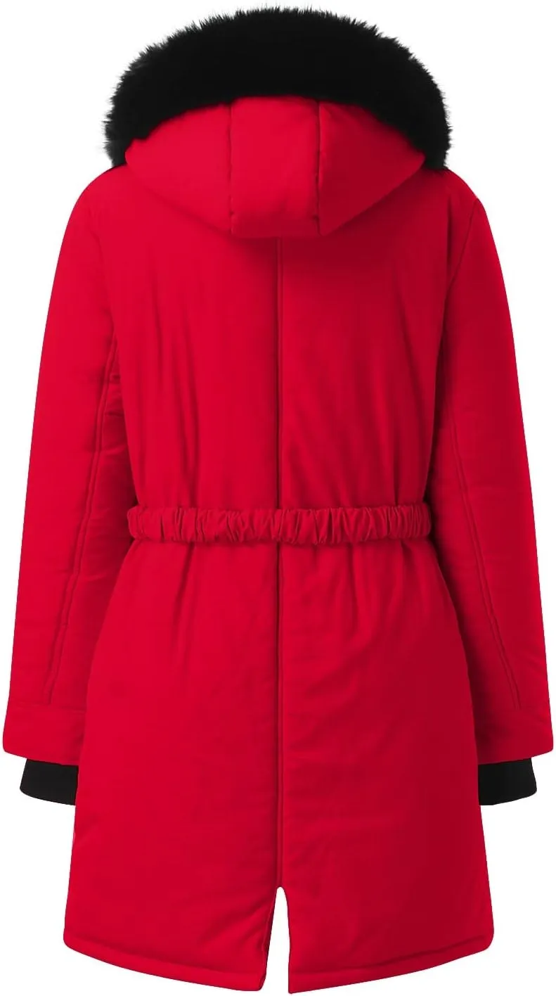 Women Plus Size Daily Winter Coat Lapel Long Sleeve Jacket Vintage Thicken Coat Jacket Warm Hooded Womens Vest Womens Coat