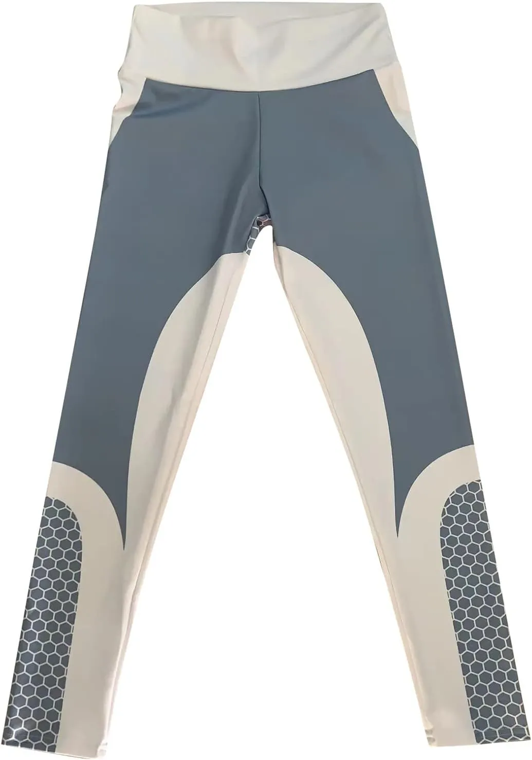 Women Yoga Pants Color Blocking High Waist Tummy Control Workout Running Leggings Gym Seamless Compression Booty Tights
