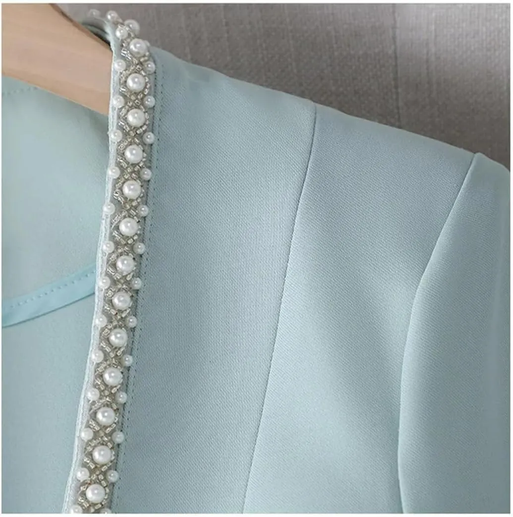 Women's 3/4 Sleeve Blazer Spring Summer Temperament Slim Suit Jacket